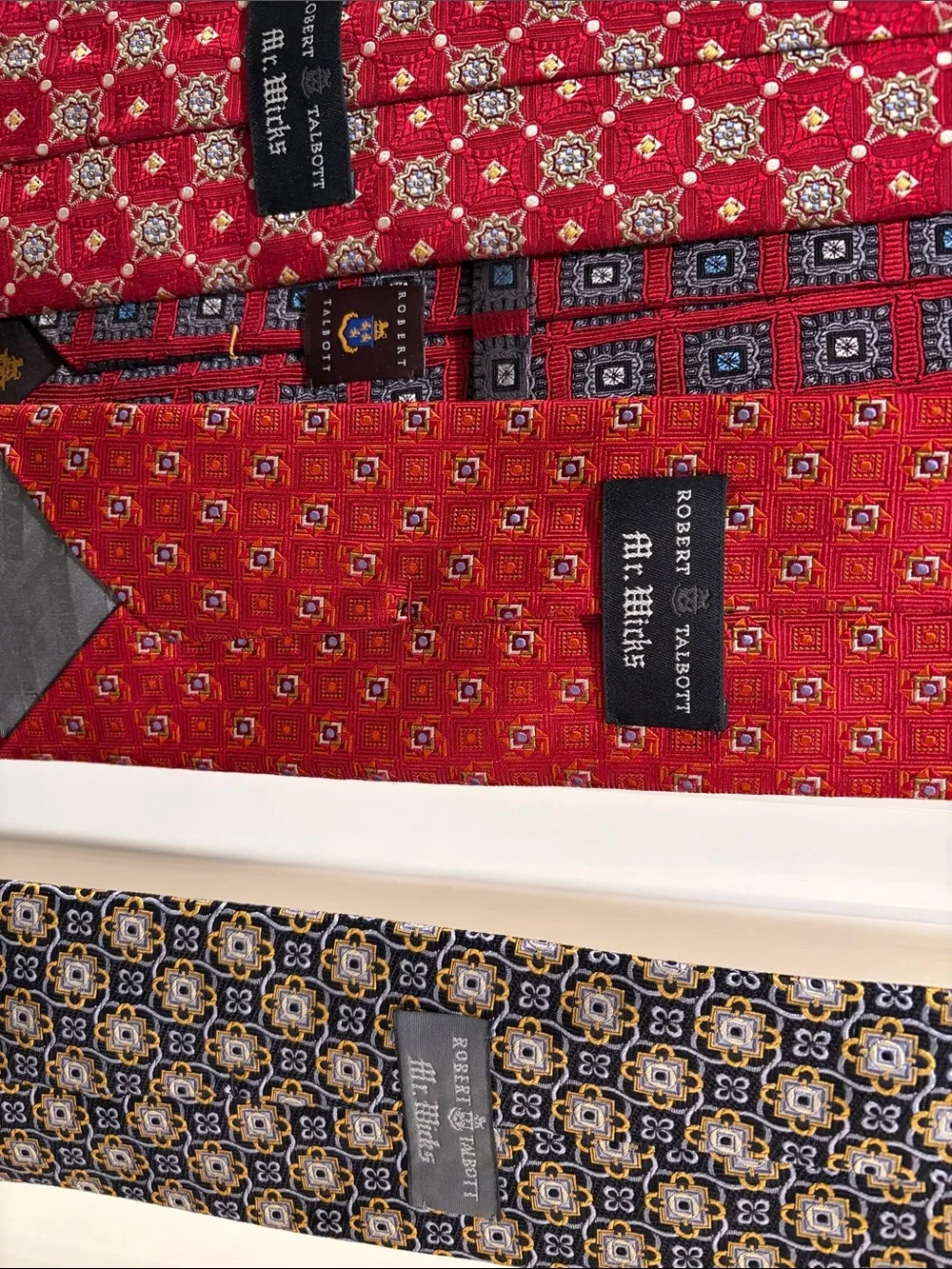 Robert Talbott Patterned Silk Ties 4 tie bundle